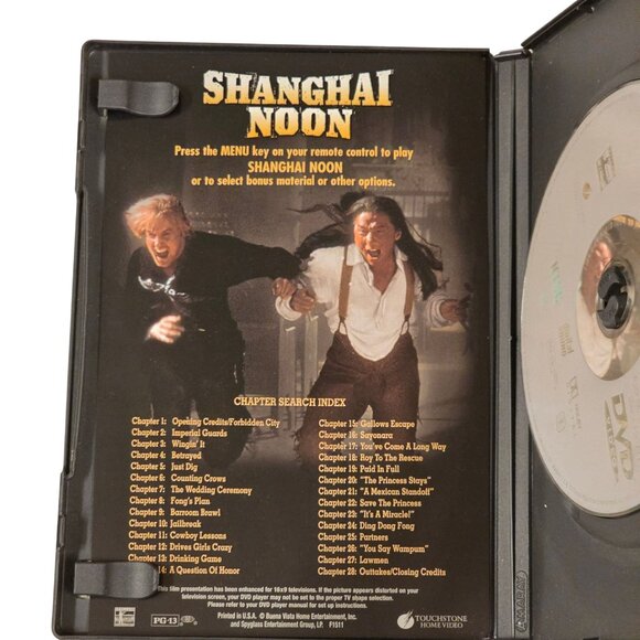 Shanghai Noon DVD Movie Jackie Chan Owen Wilson Lucy Liu Comedy Western Action - Picture 4 of 8